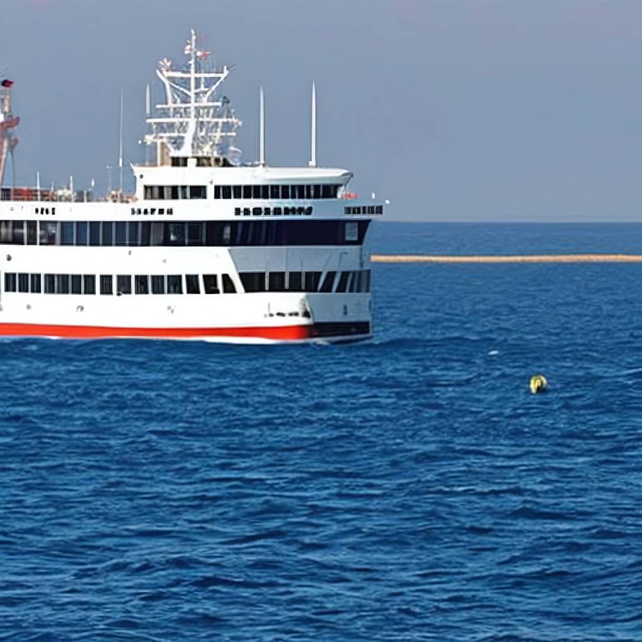 A ferry at Red Sea - Generated by Stable Diffusion