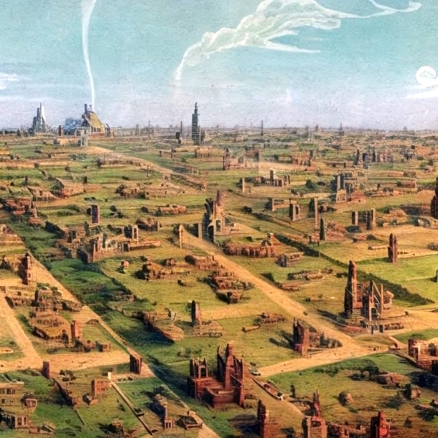 Abandoned Cahokia City - Generated by Stable Diffusion