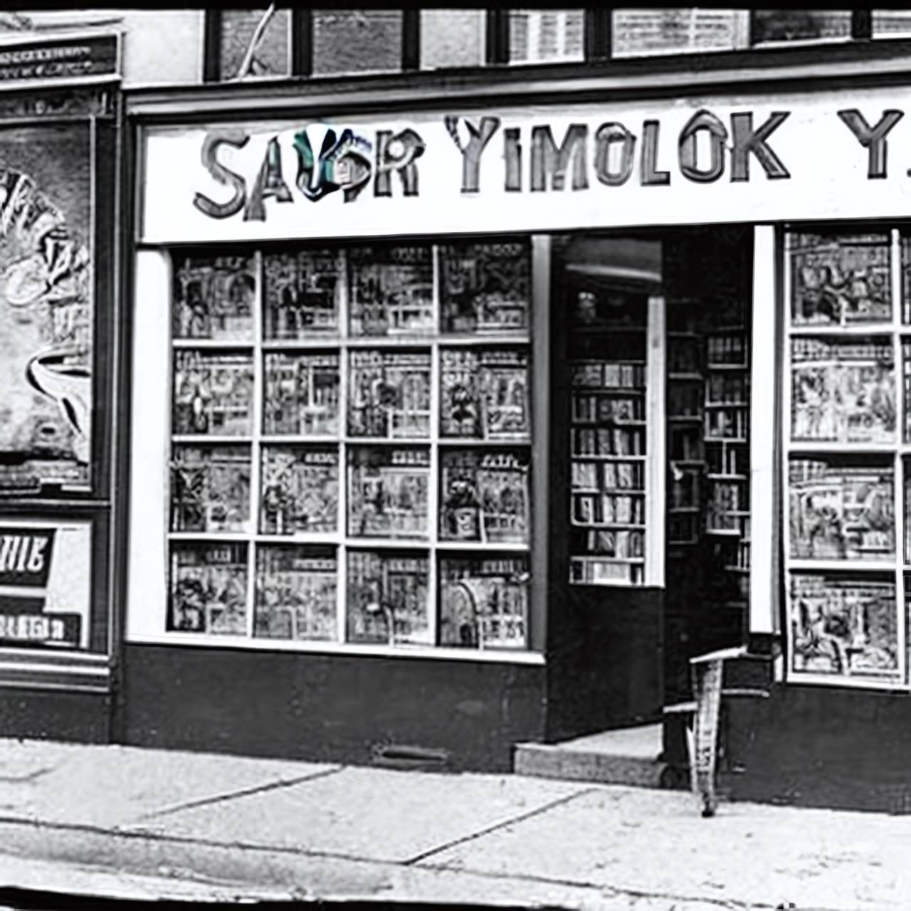 A Comics Store from 1938- Generated by Stable Diffusion