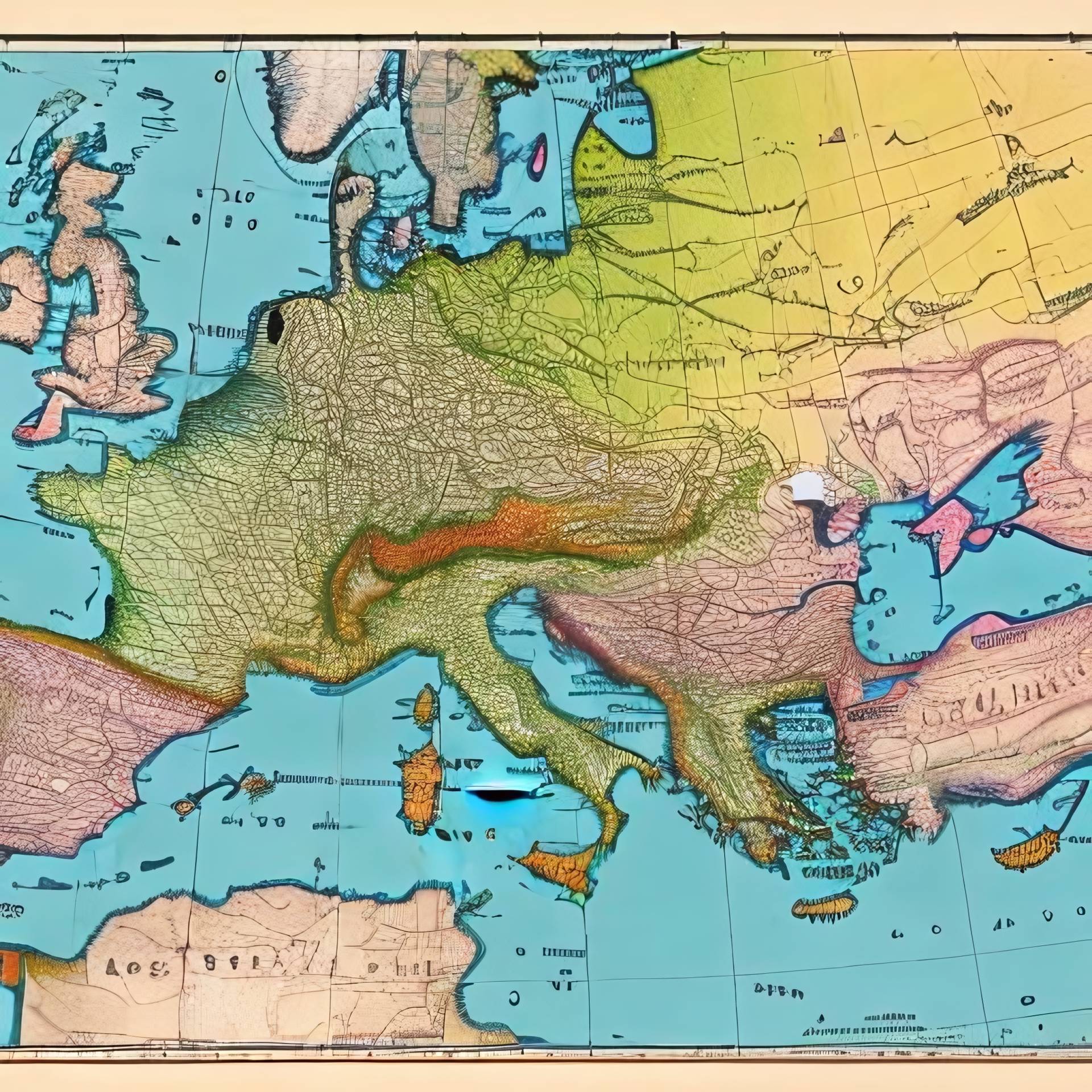 A Map of World Year 89 AD- Generated by Stable Diffusion