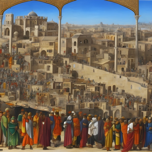 Arab Siege of Constantinople - Generated by Stable Diffusion