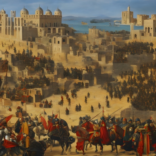 Arab Siege of Constantinople - Generated by Stable Diffusion