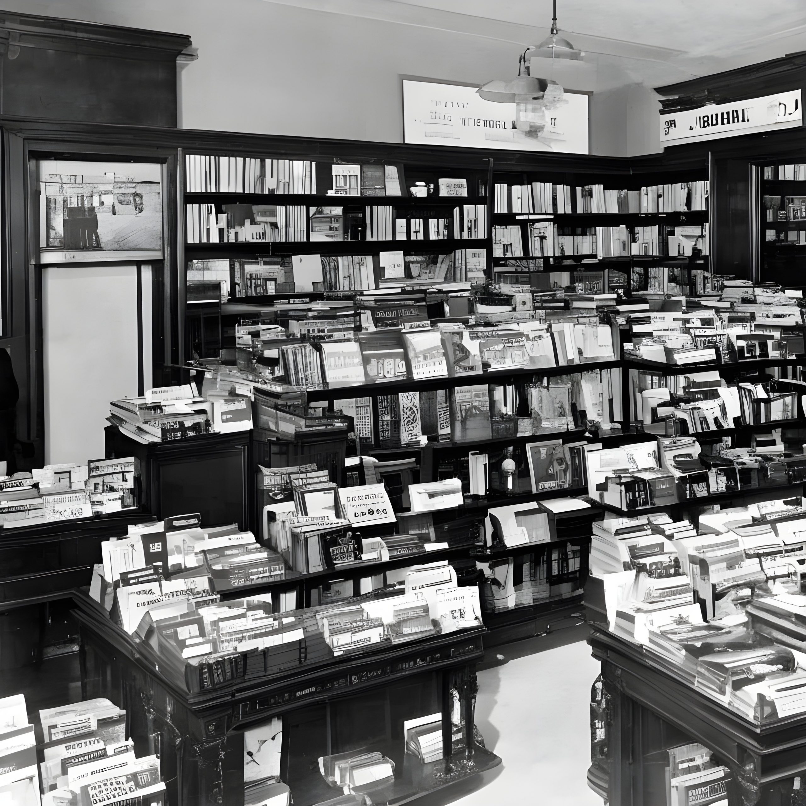 A magazine shop in England in 40s - Generated by Stable Diffusion