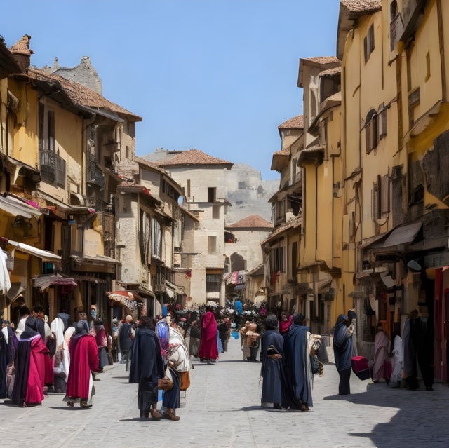 A city street in Carolingian Empire - Generated by Stable Diffusion
