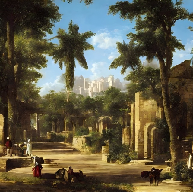 Persian city of Tus in 8th Century - Generated by Stable Diffusion