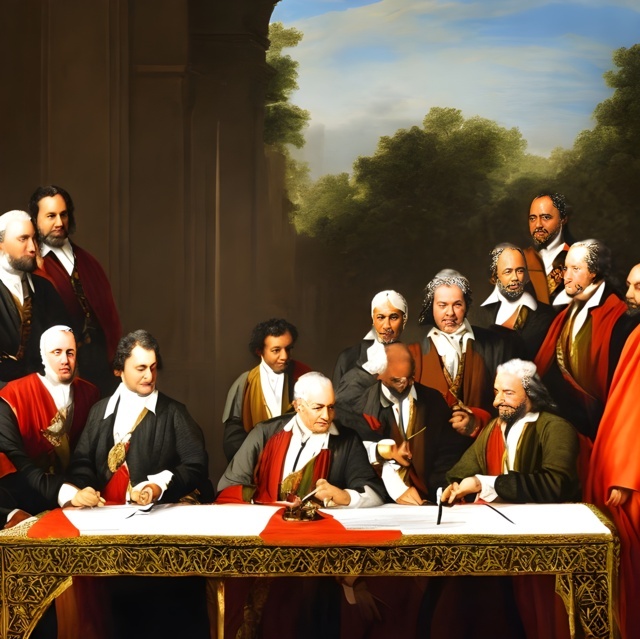 Treaty of Yandabo - Generated by Stable Diffusion