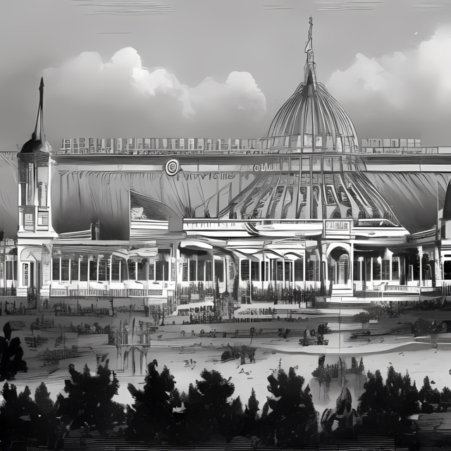 A young man reading Centennial Exposition in  1876 - Generated by Stable Diffusion