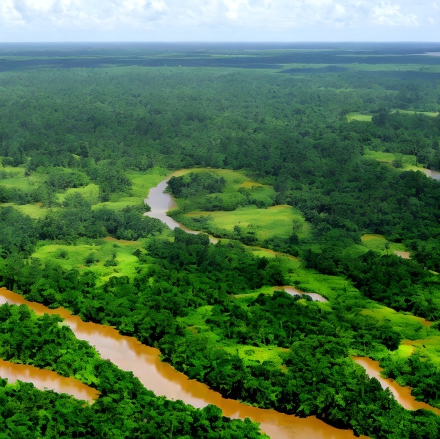 A view from Suriname - Generated by Stable Diffusion