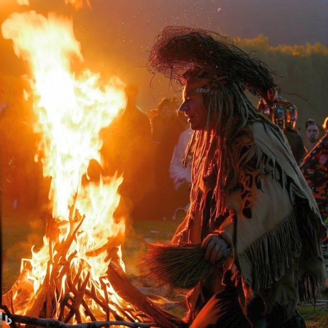 Mapuche celebration of solstice - Generated by Bing Image Creator