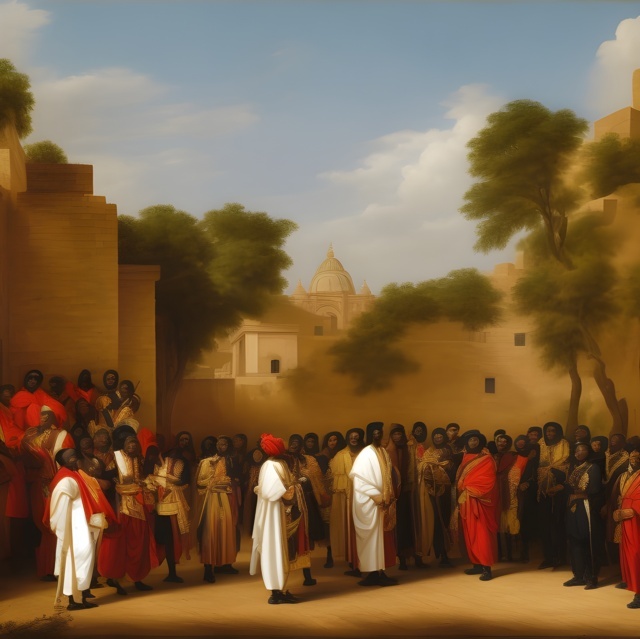 Ethiopian Embassy to France in 1681 - Generated by Stable Diffusion