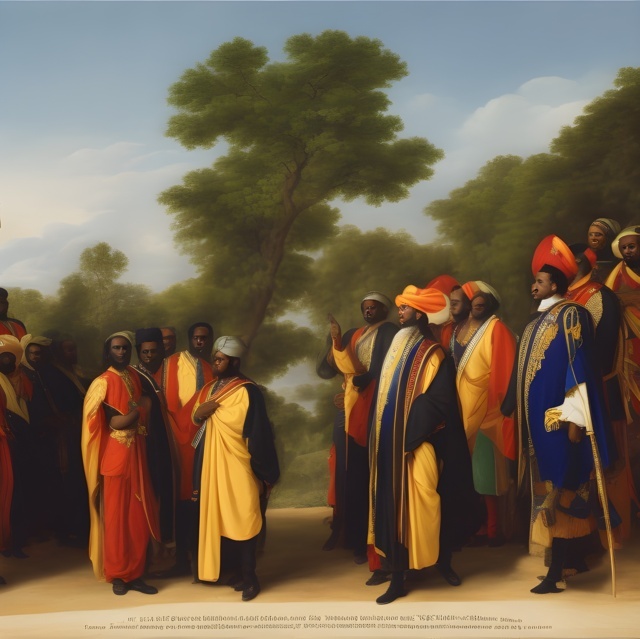 Ethiopian Embassy to France in 1681 - Generated by Stable Diffusion