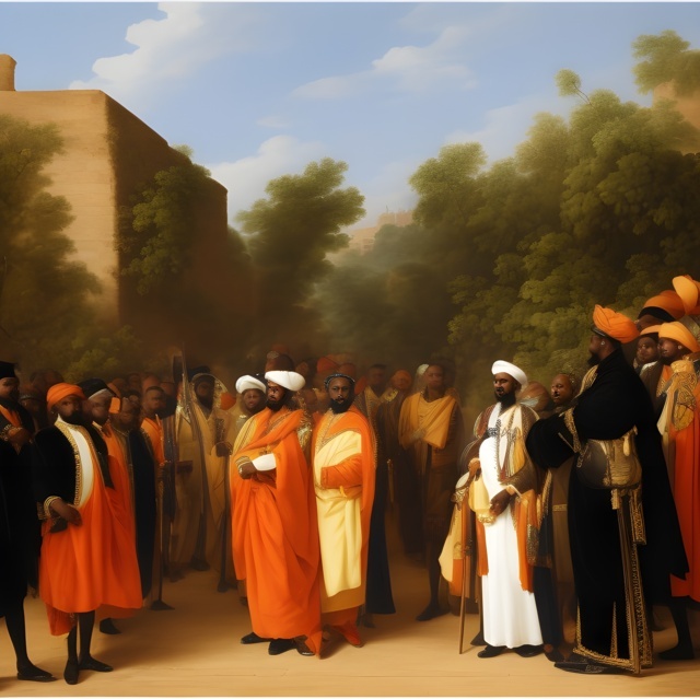 Ethiopian Embassy to France in 1681 - Generated by Stable Diffusion